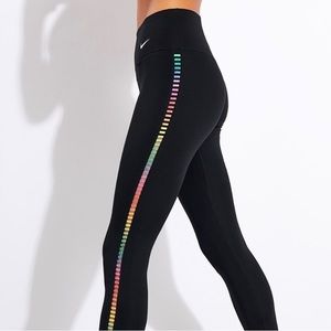 NWOT Nike One Dri-Fit Rainbow Leggings Small